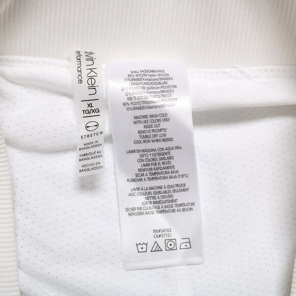 Calvin Klein White Tennis Skort Zip Pockets Stretch Built-In Shorts Size XL - Picture 9 of 12